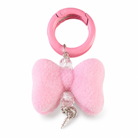 Porte-clés à pompon avec boucle à ressort, breloques en peluche mignonnes perlées pour boîte surprise, sangle de téléphone, pendentif de sac, cadeaux pour filles, étudiantes, amis, enfants