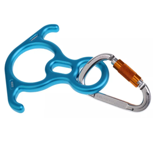 Alat <span class=keywords><strong>Belay</strong></span> Panjat Tebing ANT5PPE 50KN, Peralatan Rappelling Penurun (Descender) Bentuk 8 untuk Penyelamatan, Sistem 8 Tali dengan Slot <span class=keywords><strong>Belay</strong></span> Bertelinga Bengkok - Product Image 4