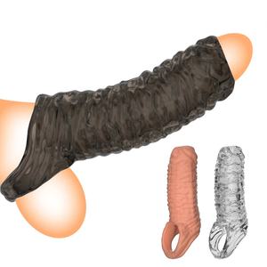 Penisringe für Männer zur Verzögerung der Ejakulation Kondom Penis-Hülle Verlängerung Erweiterter Dildo Erwachsenen-Analplug Sexspielzeug Ohne Vibrator für Frauen - Product Image 1