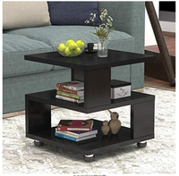 Table de chevet moderne de luxe en bois noir pour chambre à coucher meubles en or table de nuit intelligente