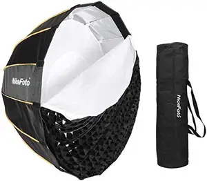 NiceFoto LED 35 인치/90cm 빠른 설정 깊은 포물선 Softbox 우산 Softbox 사진 스튜디오 비디오 소프트 박스 캐리 가방