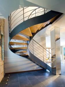 เหล็กไม้โค้งบันไดโลหะราง - Product Image 5