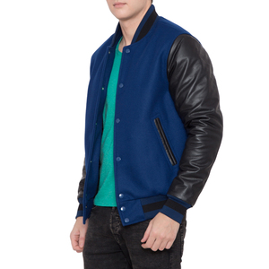 Customizable High Quality RAPID SPORTS Winter Heated Men's Varsity Jacket-<b>Wool</b> & Leather Solid Color Casual Style - Product Image 2