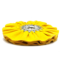 Roue en coton pour voies respiratoires Roue à vent en tissu blanchi pour le polissage fin de différentes surfaces et métaux abrasifs pour le meulage de surface