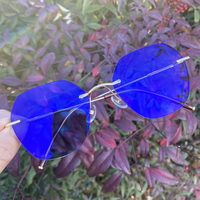 Lunettes photochromiques sans monture pour femmes, anti-lumière bleue, anti-reflet, UV400, pour l'intérieur et l'extérieur.