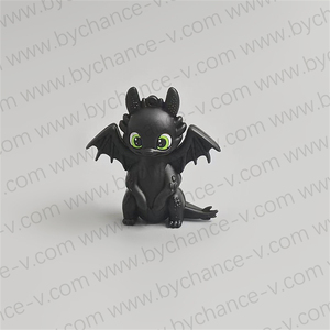 Figura de Dragón Volador Fúria Nocturna de Animación de Moda, Colgante, Amuleto, Juguete Barato para Niños, para Huevos Sorpresa y Relleno de Bolsas de Regalo para Fiestas - Product Image 6
