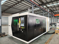 Machine de découpe laser à fibre automatique pour tôles métalliques, avec protection entièrement fermée, échange facile, fonctionnement CNC, BMP, DWG, DST