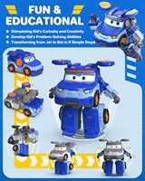 JZZ Modelo 0362, Figura de Acción de Avión de Plástico Transformable, Juguete Robot Coleccionable y Decorativo para Niños y Niñas en Edad Preescolar
