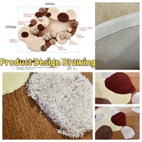 High Density Soft 100% Acrylic Hand Tufted Handmade Area Rug Durable Wear-Resistant Decor Carpet for Home Hotel Villa Project
