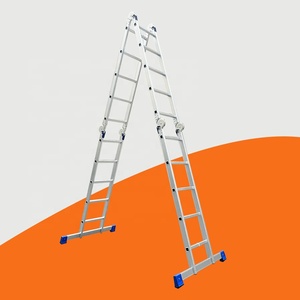 En131 Professional 370Cm <span class=keywords><strong>Escalera</strong></span> de aluminio multiusos 4X3 escalones 150Kgs <span class=keywords><strong>Escalera</strong></span> plegable - Product Image 3