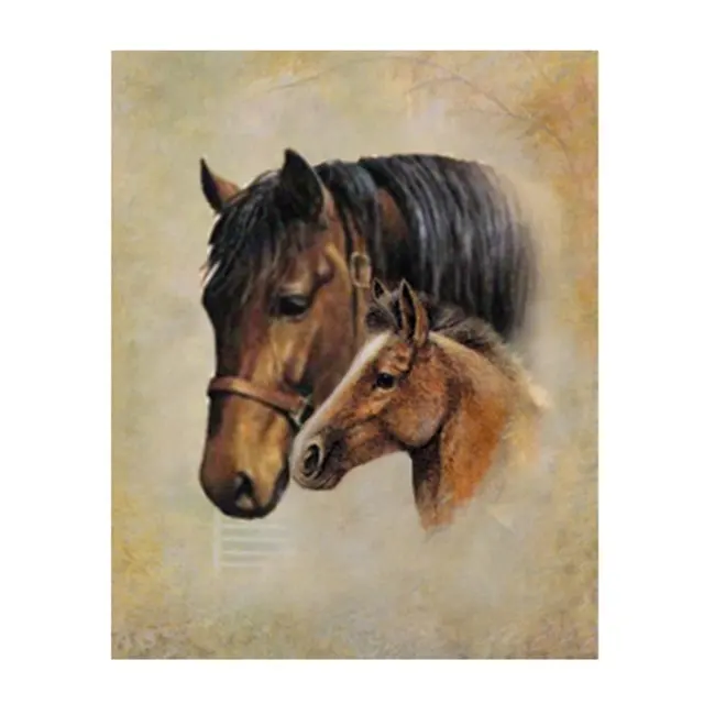 Hall Decor Antique Canvas Horse Painting