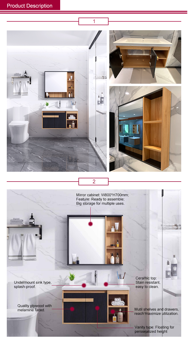 Bathroom Mirror Cabinets Modern Luxury Wall Mount Bathroom Vanity Cabinet With Storage Function