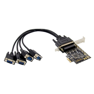X99100 чип DB9 RS232 адаптер <span class=keywords><strong>PCI</strong></span>-E 4-портовый последовательный COM порт расширения карты для настольного компьютера и принтера в наличии - Product Image 1