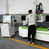 Machine de gravure CNC Anben ATC à 2 axes avec commande DSP, moteur de broche 9KW, haute vitesse, gravure sur plastique et bois, ATC automatique