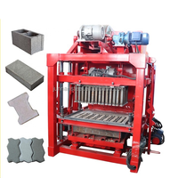 Machine de fabrication de blocs pressés pour la production de blocs de ciment et de briques d'argile, à moteur essence, de Chine, avec moule à briques