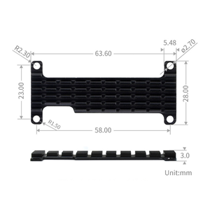 Boîtier Raspberry <span class=keywords><strong>Pi</strong></span> Zero <span class=keywords><strong>2w</strong></span> Appliquer <span class=keywords><strong>0</strong></span>/W/<span class=keywords><strong>2W</strong></span> Boîte de refroidissement en alliage d'aluminium Dissipation thermique rapide - Product Image 3