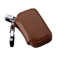 Étui de clé de voiture OEM personnalisé en cuir PU avec logo, housse universelle anti-perte et anti-rayures, protection décorative pour clé, accessoires de sac