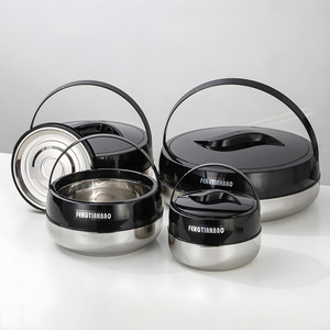 Yolecen – Ensemble chauffe-plats 4 pièces en acier inoxydable, design européen, <span class=keywords><strong>avec</strong></span> couvercles, pour fondue et boîte à lunch – Vente en gros - Product Image 1