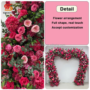 Arche de fleurs artificielle en soie lisse, arrangement de roses, décoration d'arche de fleurs, forme de cœur, arche de roses - Product Image 6