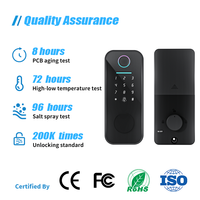 Serrure de porte intelligente numérique WiFi Tuya, haute sécurité, avec empreinte digitale, pêne dormant avec caméra pour porte en acier, sans clé, mot de passe, clé