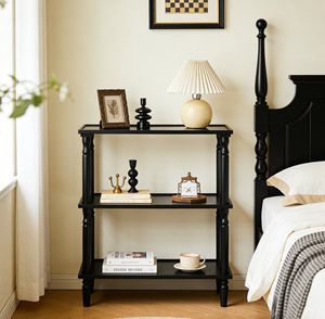 Étagère de rangement de salle de bain à <span class=keywords><strong>3</strong></span> niveaux de couleur personnalisée, étagère de présentation debout pour salon, étagères de rangement d'angle en bois de pin pour livres - Product Image 2