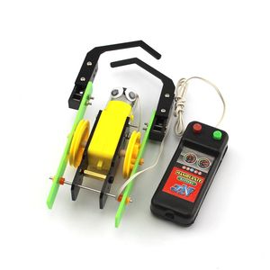 Kit d'ingénierie éducatif STEM DIY OKYN-G6845 Robot chenille en plastique télécommandé par fil pour enfants - Product Image 4