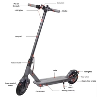Trottinette pliable compacte pour adulte, transfrontalière, deux roues, moteur brushless 6 Ah, contrôle par capteur, alliage d'aluminium, 250 W, charge maximale 120 kg