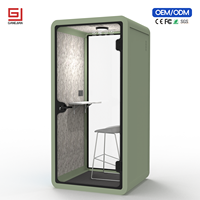 Cabine de bureau insonorisée portable et silencieuse, espace de travail mobile intérieur à haute confidentialité pour téléphone, étude, entrepôt, salle de sport en plein air, en vente