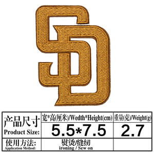 Nouveauté : Patchs brodés pour universités et collèges, à repasser, logo d'équipe sportive <span class=keywords><strong>MLB</strong></span>, patchs pour chapeau - Product Image 4