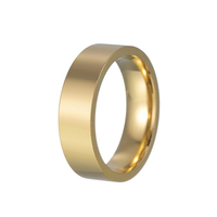 Bague en acier inoxydable ShuoyeW 4/6/8MM, argent, noir, or, simple, brillante, avec logo gravé au laser, bague de base en acier inoxydable, bague de doigt