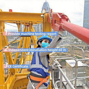 Modèles de grues à <span class=keywords><strong>tour</strong></span> HUGECRANE d'<span class=keywords><strong>occasion</strong></span> réglables, capacité de 12 tonnes, moment de levage de 2500 kN.m, hauteur de travail de 60 m, tours énergétiques - Product Image 5