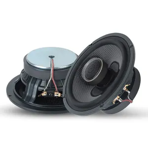 Altavoz de coche impermeable de rango medio coaxial de fibra de carbono altavoces de bocina de 2 vías Puerta de 6,5 pulgadas caja de 16cm para coche