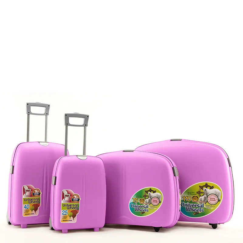 مجموعة من حقائب الأمتعة ، مجموعة حقائب السفر ، مجموعات الأمتعة الرخيصة للسيدات الوردي 4 قطع