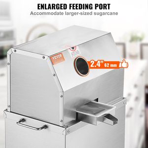 เครื่องคั้นน้ำอ้อยไฟฟ้า800W เครื่องคั้นน้ำออกสูง661LBS/ชม. ลูกกลิ้งสแตนเลส3ลูกกลิ้ง2.4 "เครื่องสกัดน้ำผลไม้ใหม่ - Product Image 3