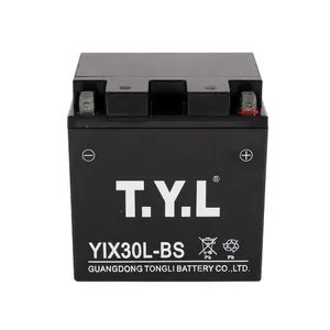 TYL YIX30L-BS 12V30AH Bebas Perawatan Baterai Sepeda Motor Disegel Asam Timbal Rechargeable AGM Baterai Sepeda Motor