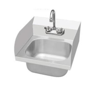 Lavabo à <span class=keywords><strong>main</strong></span> mural en acier inoxydable durable avec contrôle du genou, parfait pour le service alimentaire, la médecine et l'hospitalité - Product Image 1