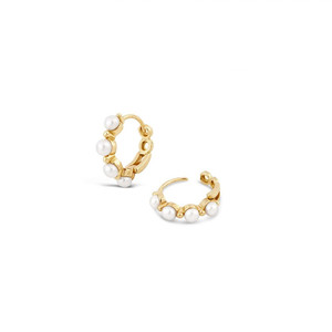 ต่างหูห่วง CANNER 14k/18k เงินแท้ S925 ประดับมุก ดีไซน์เรียบง่าย เข้าได้กับทุกชุด เครื่องประดับแฟชั่นมาแรงปี 2022 - Product Image 1
