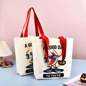 Sacs de courses réutilisables personnalisés avec logo imprimé, en toile de coton blanche unie, vente en gros - Product Image 6