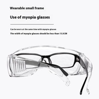 Lunettes de sécurité CE EN166 pour PC Lunettes de protection anti-éclaboussures anti-poussière et anti-buée pour usage en laboratoire