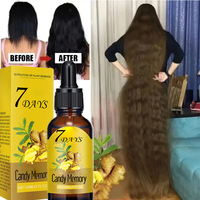 Huile de croissance rapide des cheveux en 7 jours, traitement du cuir chevelu au gingembre, sérum, ingrédients végétaliens, produit de beauté nourrissant pour hommes et femmes, anti-perte de cheveux