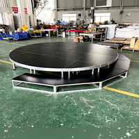Scène modulaire portable en aluminium pour événements en plein air, plateforme de scène circulaire réglable pour concerts