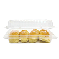 Récipient en plastique étanche avec couvercle à carrossage Options de taille Boîtes en plastique jetables pour plateaux alimentaires