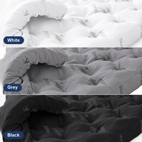 Surmatelas en mousse à mémoire de forme en gel de 4 pouces, taille Queen, soulagement des douleurs dorsales, respirant, couche d'air en viscose de bambou rafraîchissante