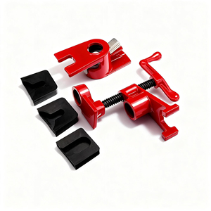 Mini Carbon Steel Pressure Panel <b>Clamps</b> 2 Pack 4 Way Serrated Rails for Flat Panels Cutting Boards Tabletops - Product Image 6