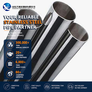 Tubería de Acero Inoxidable Pulido 201 8K Espejo, Estirado en Frío, 60.3mm 3.0mm, con Ranurado, JIS G3459, para Ingeniería - Product Image 1