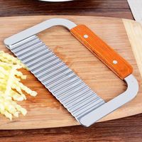 Konco Roestvrijstalen Golf Aardappelsnijders Crinkle Snijgereedschap Voor Frietjes Fruit Groenten Duurzaam Metalen Gadget Thuisgebruik
