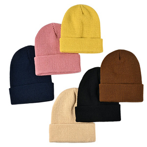 <span class=keywords><strong>Bonnet</strong></span> tricoté unisexe personnalisé en usine, taille adulte, couleur unie douce, avec logo personnalisé, <span class=keywords><strong>bonnet</strong></span> à revers - Product Image 5