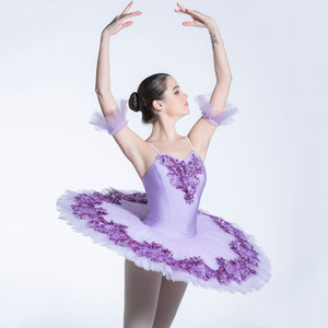 BLL083-tutú de Ballet profesional <span class=keywords><strong>Lila</strong></span>, disfraz de baile de bailarina para niñas y mujeres, actuación de baile individual o disfraces de competición - Product Image 4