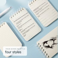 Mini carnet à spirale A7, format de poche, pour enfants, étudiants, notes, bloc-notes professionnel, carnet portable, couverture en PP, fournitures scolaires et de bureau