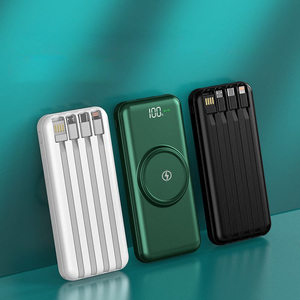 Banco de energía de 20000mAh, cargador externo para iPhone 14 <span class=keywords><strong>Pro</strong></span>, <span class=keywords><strong>Xiaomi</strong></span> 12, 4 Cables integrados, batería portátil - Product Image 1